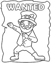 Easy leprechaun coloring page sheet