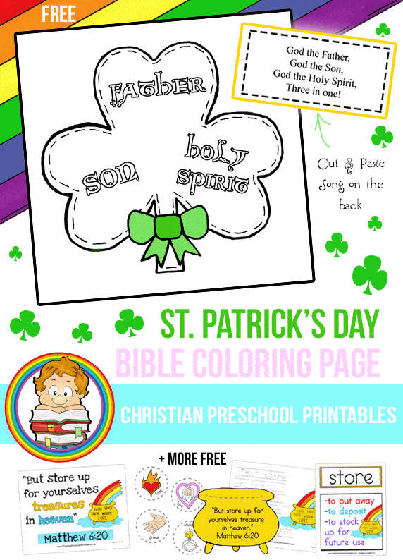 St patricks day bible coloring