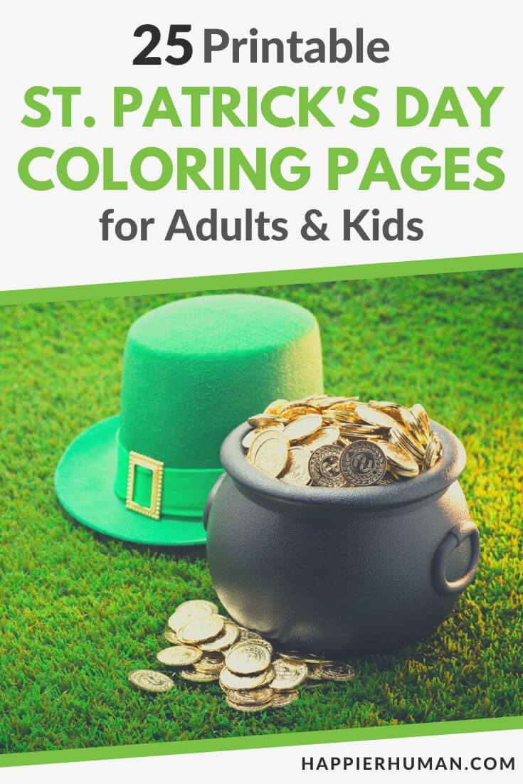 Printable st patricks day coloring pages for adults kids