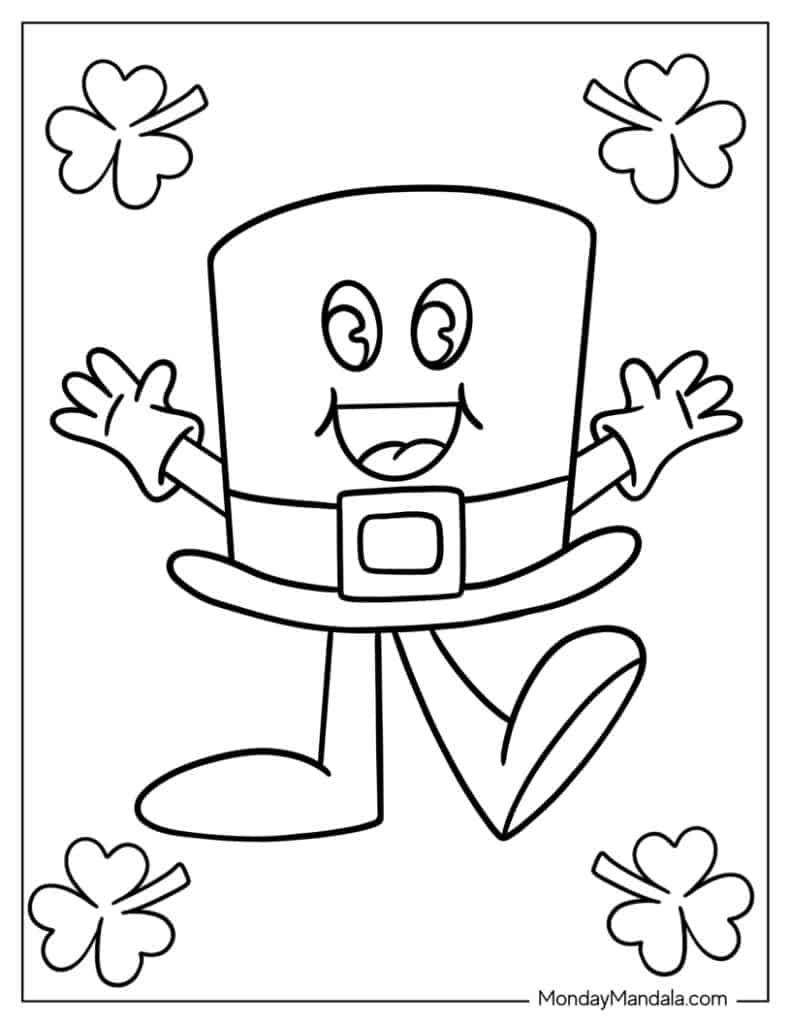 St patricks day coloring pages free pdf printables