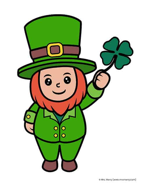 Leprechaun st patricks day coloring page mrs merry