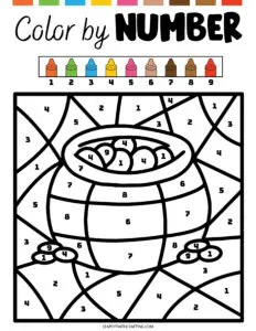 Free st patricks day color by number printables