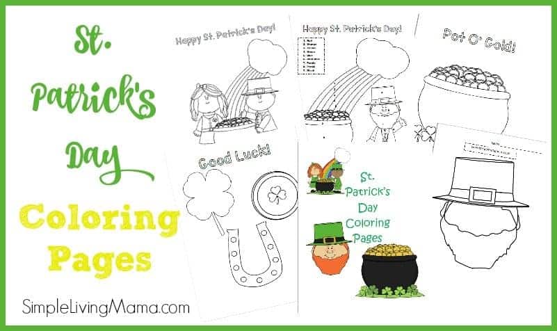St patricks day color by number pages and coloring pages