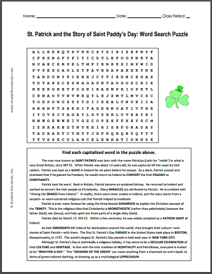 St patrick and the story of saint paddys day
