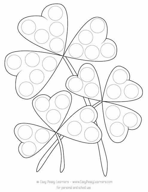 St patricks day do a dot printables