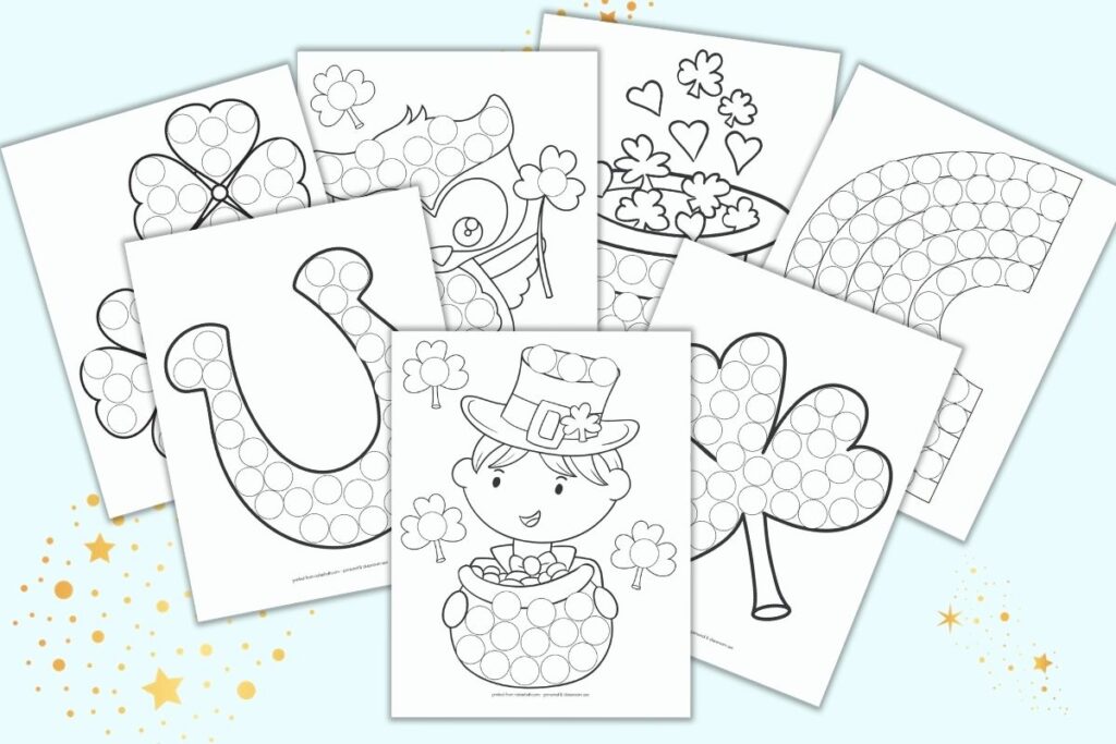 Free printable st patricks day do a dot marker pages