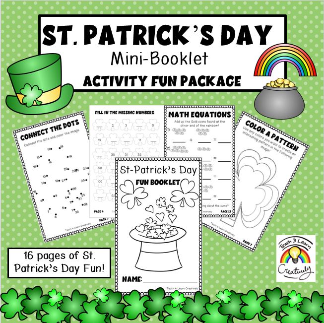 St patricks day mini booklet activity fun booklet package made by teachers