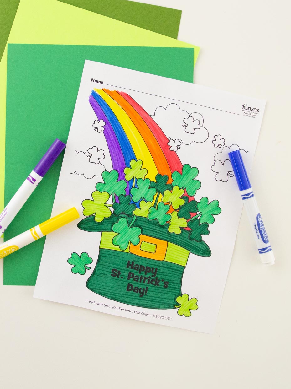 Free st patricks day coloring pages