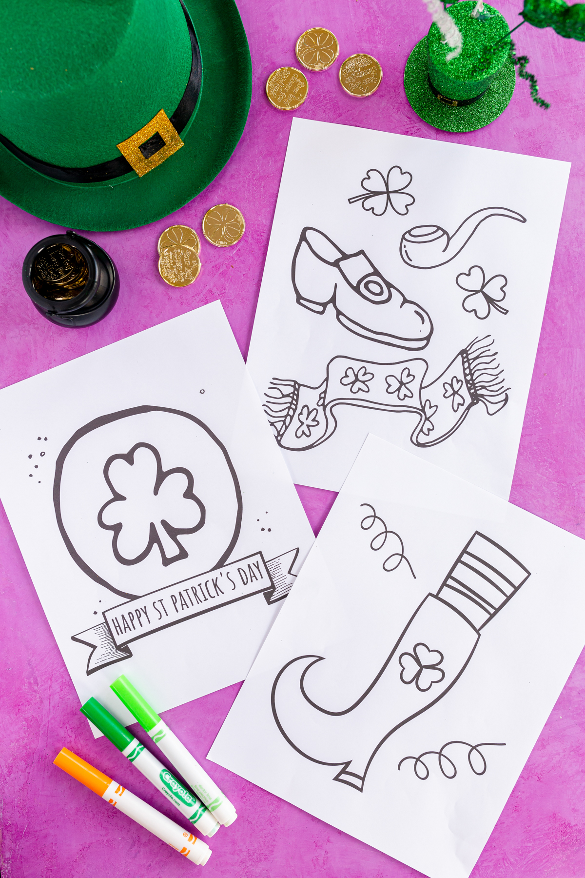 Free st patricks day leprechaun coloring pages