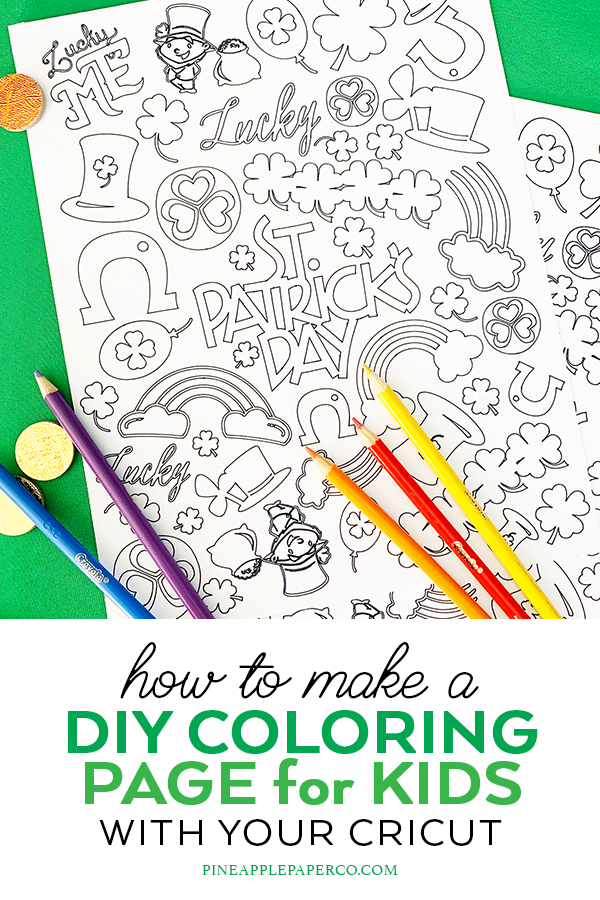 Diy st patricks day coloring page