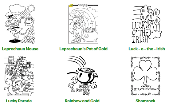 Free st patricks day coloring pages