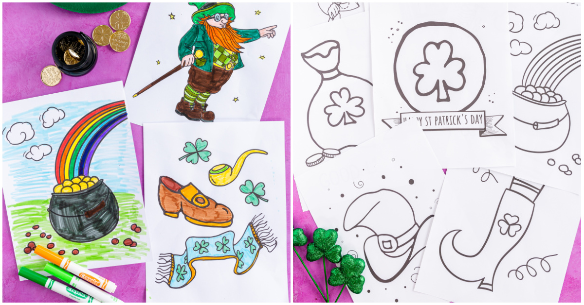 Free st patricks day leprechaun coloring pages