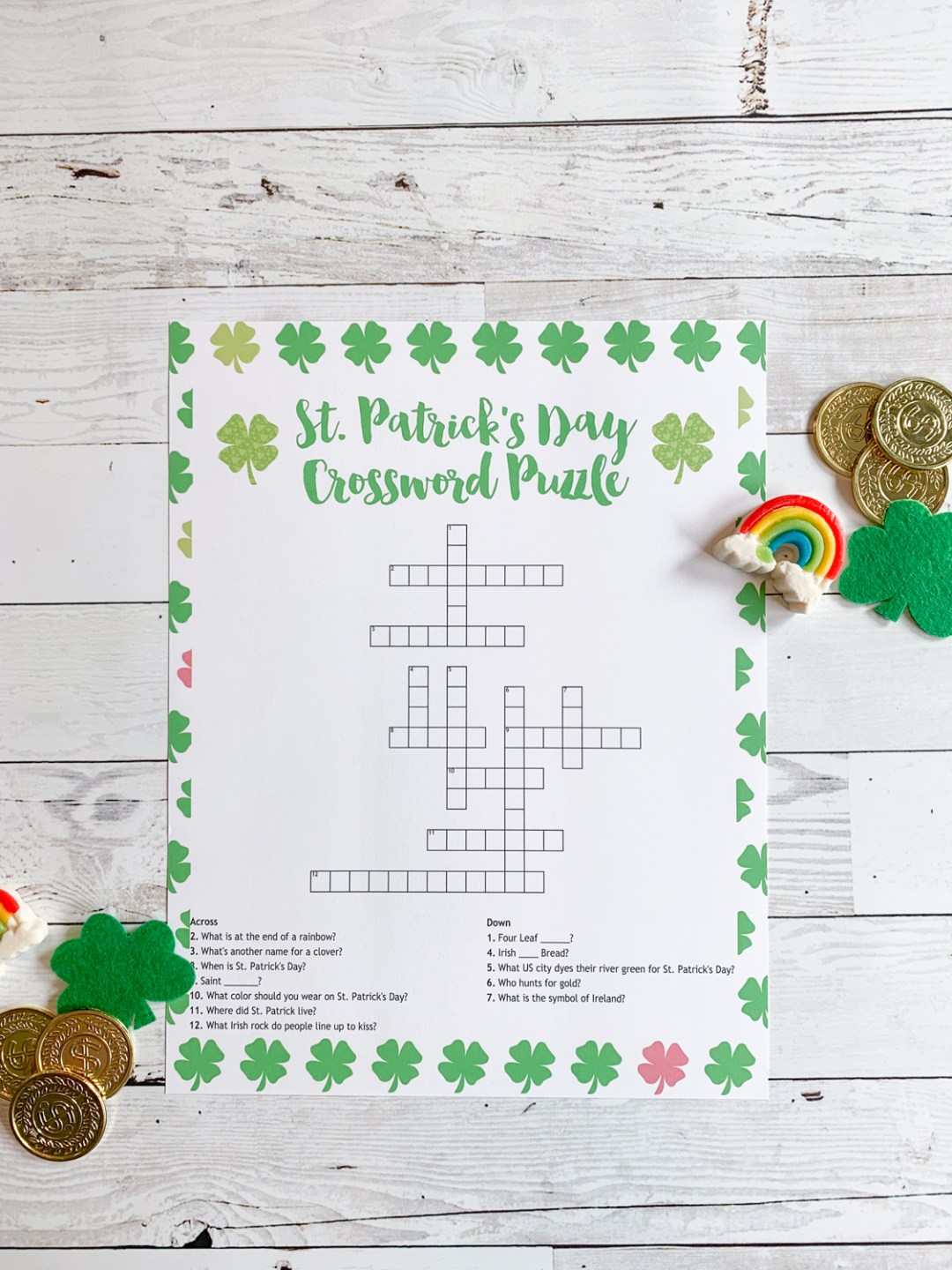 Free printable st patricks day activity sheet