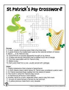 St patricks day word puzzles woo jr kids activities childrens publishing