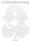 St patricks day dot painting coloring page