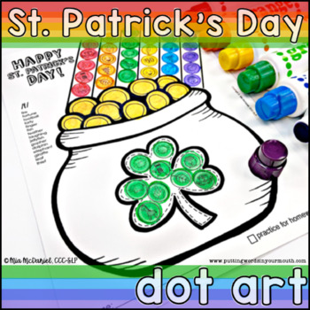 St patricks day articulation dot art no prep by mia mcdaniel