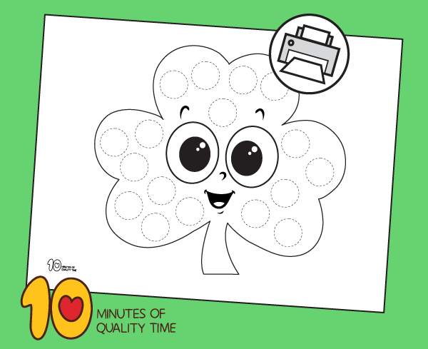 St patricks day dot activity â minutes of quality time