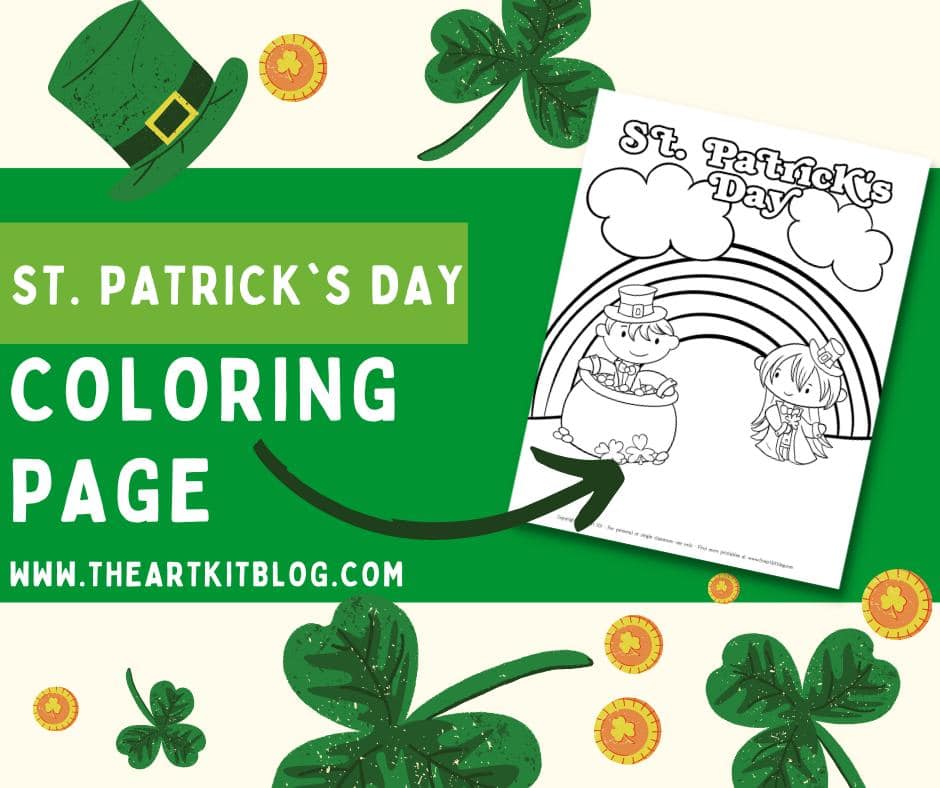 St patricks day coloring page free printable â the art kit