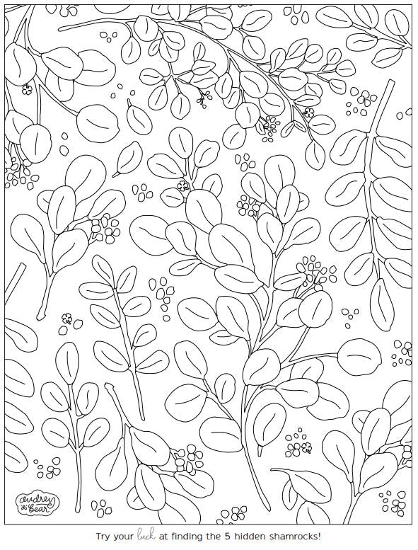 Simple ways to celebrate st patricks day a free coloring page â audrey bear