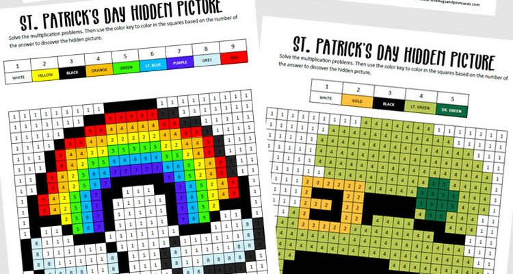 St patricks day hidden pictures free printables