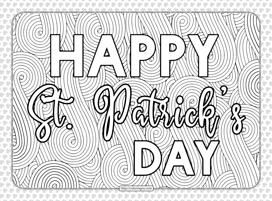 Free printable st patricks day coloring pages