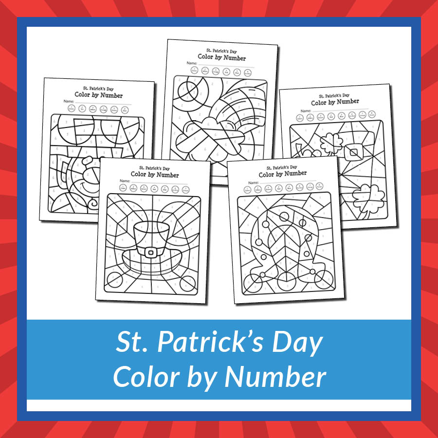 St patricks day color by number