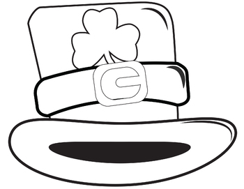 Coloring page st patricks day hat by owlet arts tpt