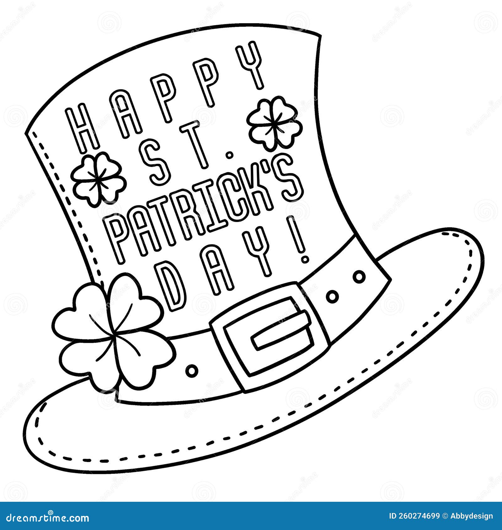 Happy saint patricks day leprechaun hat isolated stock vector
