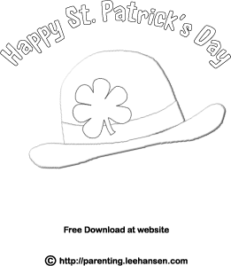 St patricks shamrock derby colouring sheet