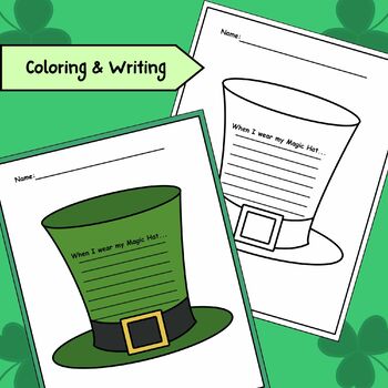 St patricks daymarch writing prompts journal activity coloring pages spring