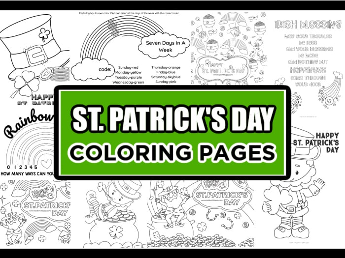 Free printable st patricks day coloring pages