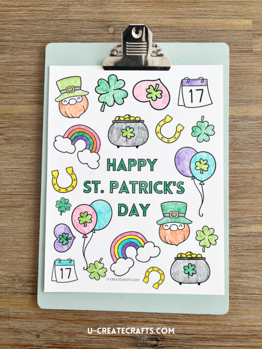 St patricks day coloring page