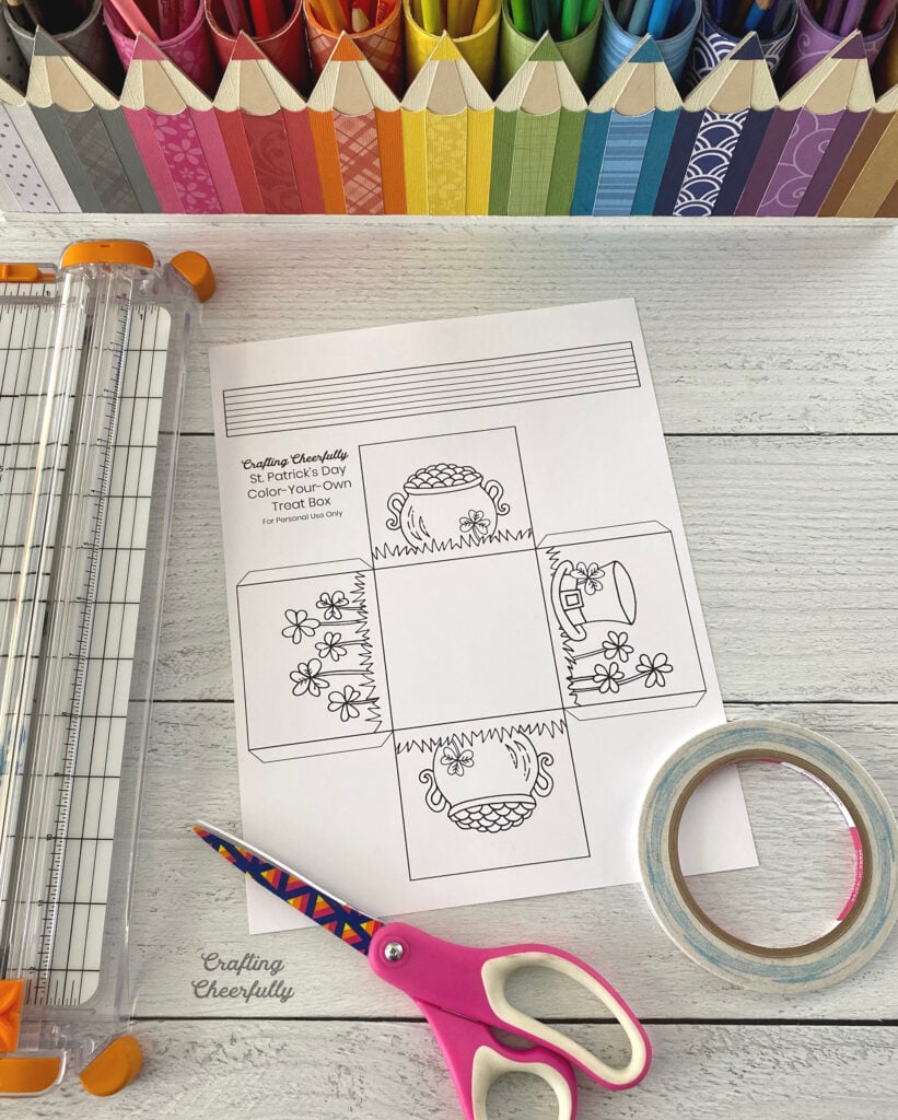 St patricks day rainbow basket coloring page