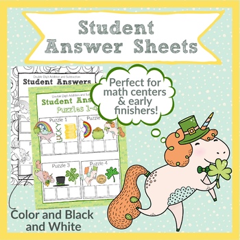 St patricks day digital math logic puzzles double digit addition subtraction