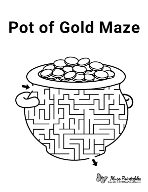 Free printable st patricks day mazes