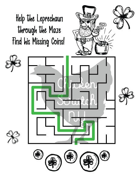 St patricks day printable mazes