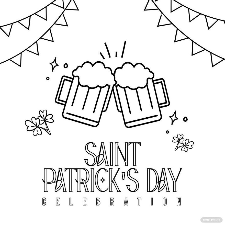 Free st patricks day color drawing
