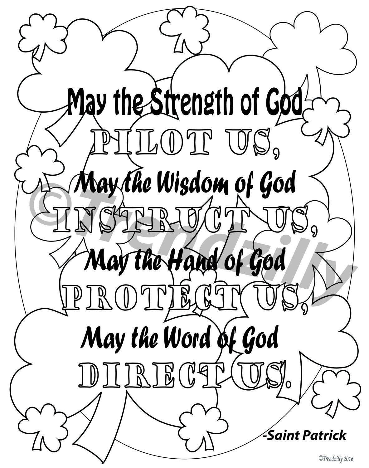 St patricks day activity pack st patricks day st patrick coloring pages st patrick holy card printable instant download