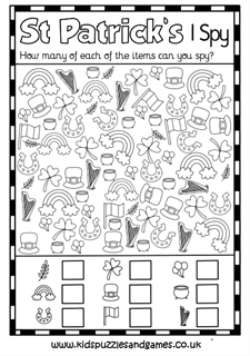 St patricks day i spy puzzle