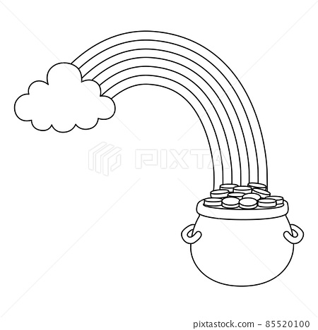 St patricks day rainbow coloring page for kids