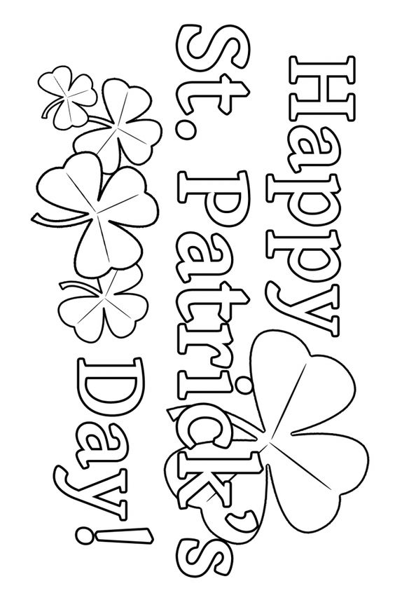 Free st patricks day coloring pages for preschoolers toddlers