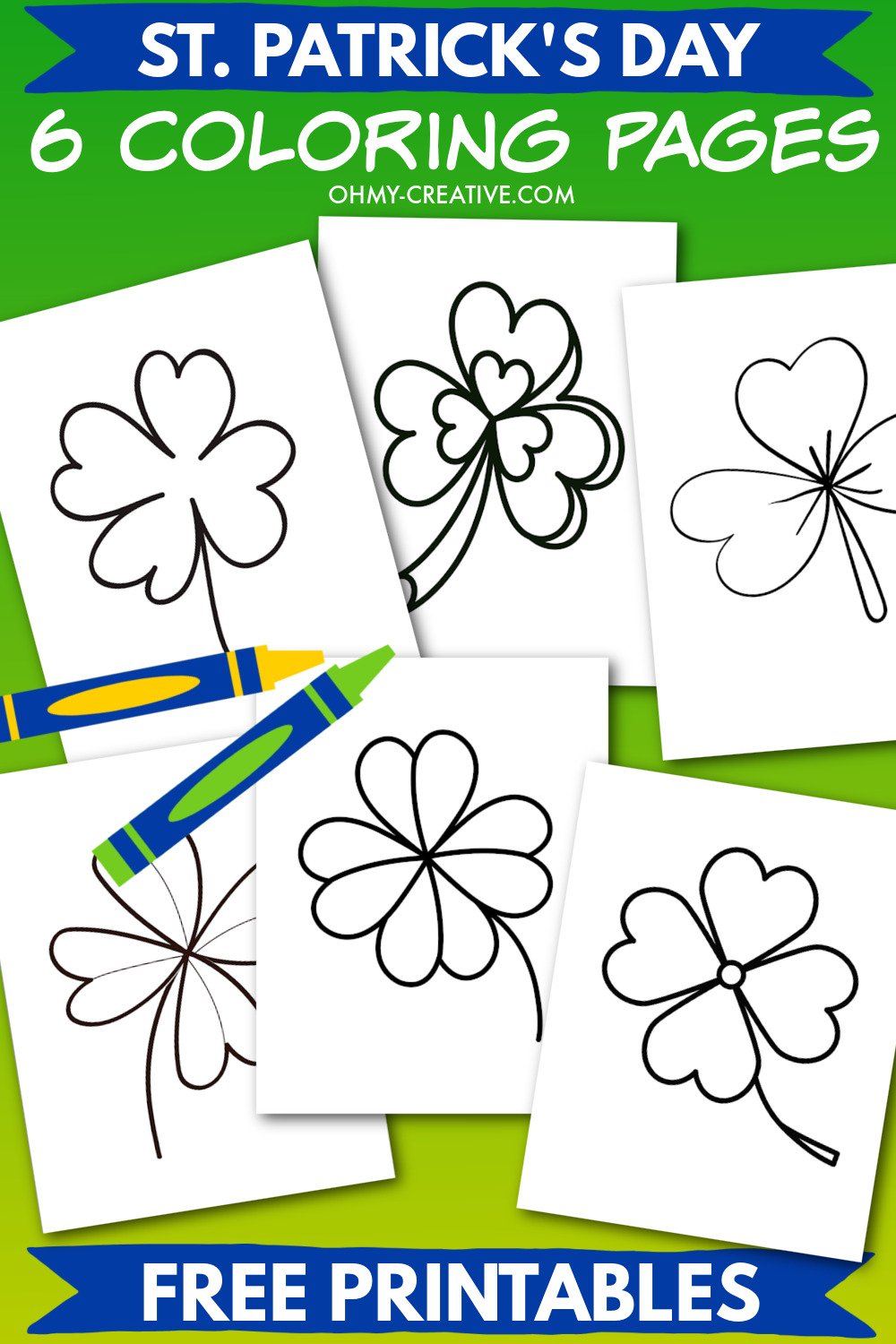 Shamrock template free printables