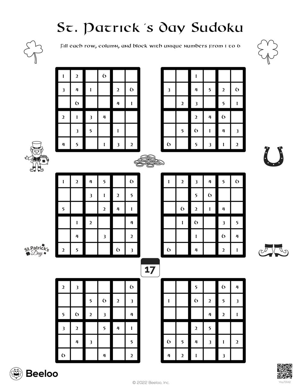 St patricks day sudoku â printable crafts and activities for kids