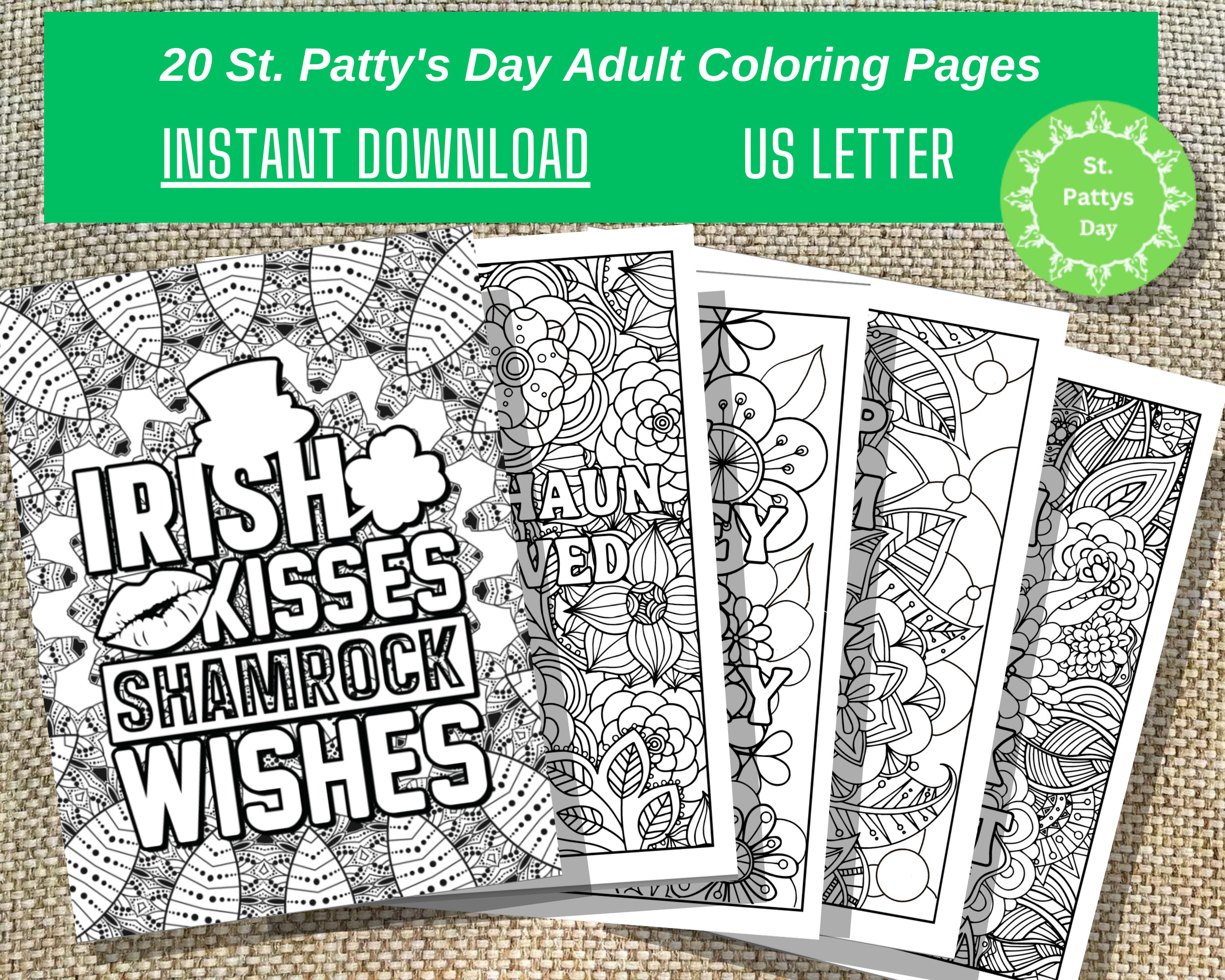 St pattys day adult coloring pages printable st pattys day coloring book for adults coloring book for adults