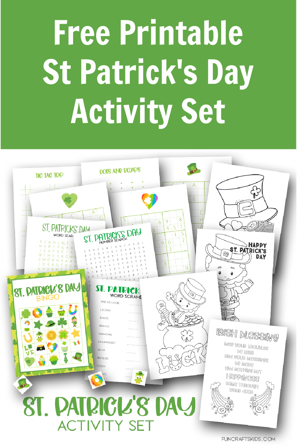 Free printable st patricks day activity set