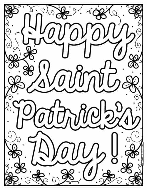 St patricks day coloring pages