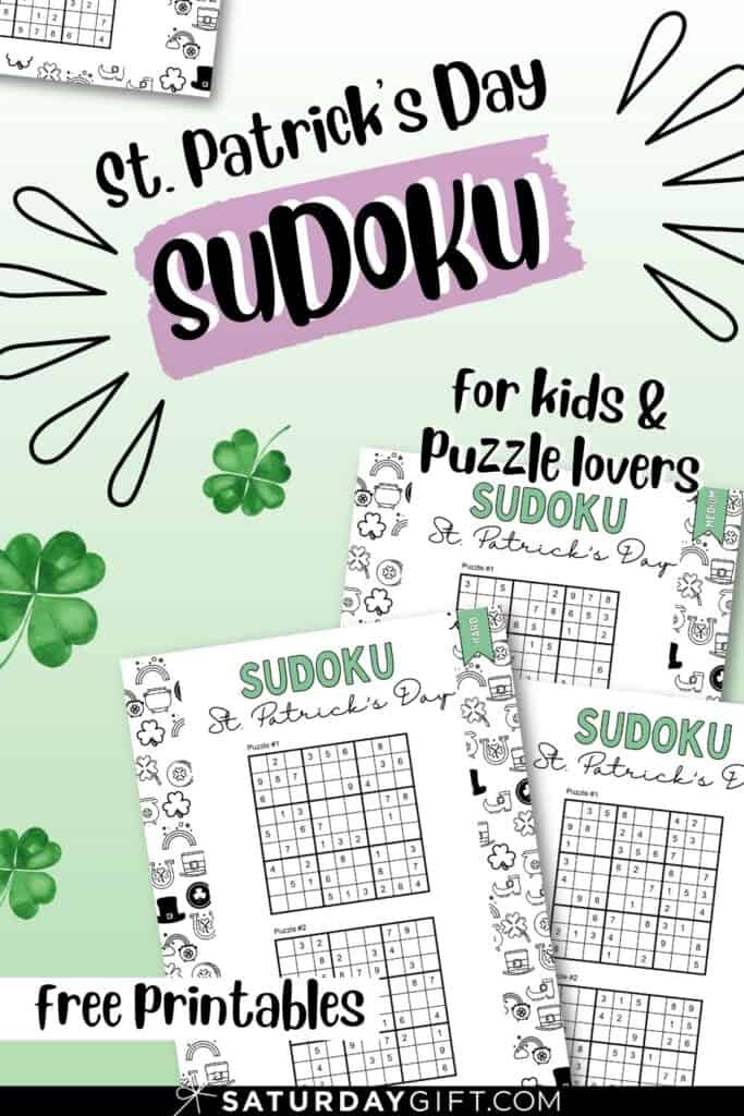 St patricks day sudoku puzzles