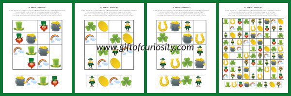 St patricks sudoku free printable