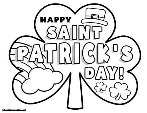 St patricks day coloring pages