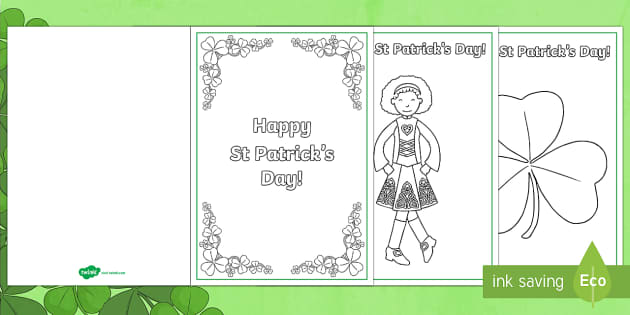 St patricks day greetings cards teacher made
